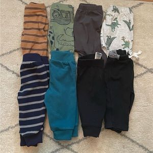 Lot of 8 baby boy pants 3-6month